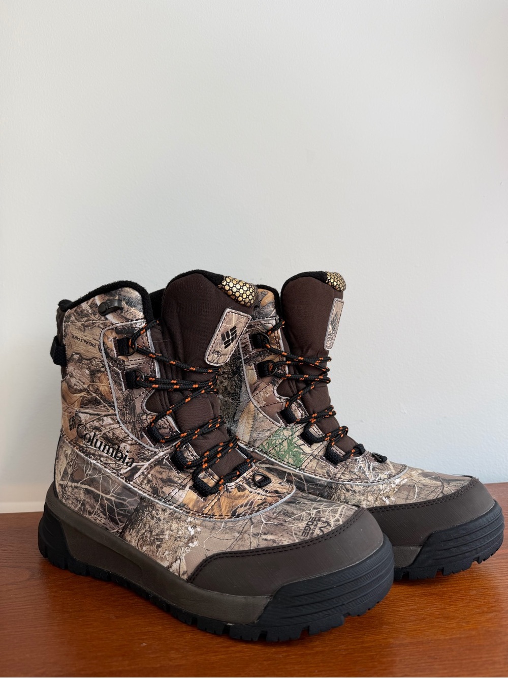 Columbia Bugaboo Men Sz 8 Brown Camouflage Lace-Up Winter Boots